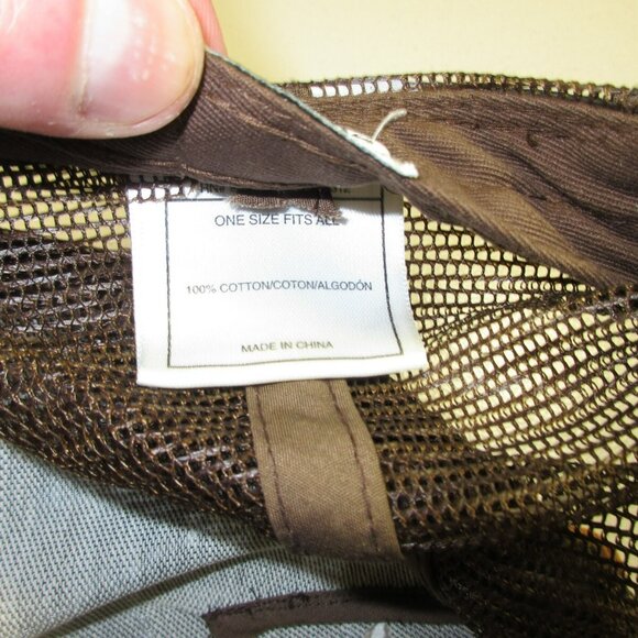 adidas ORIGINALS womens 2tone brown paisley corduroy trucker snapback hat EUC - Picture 8 of 8